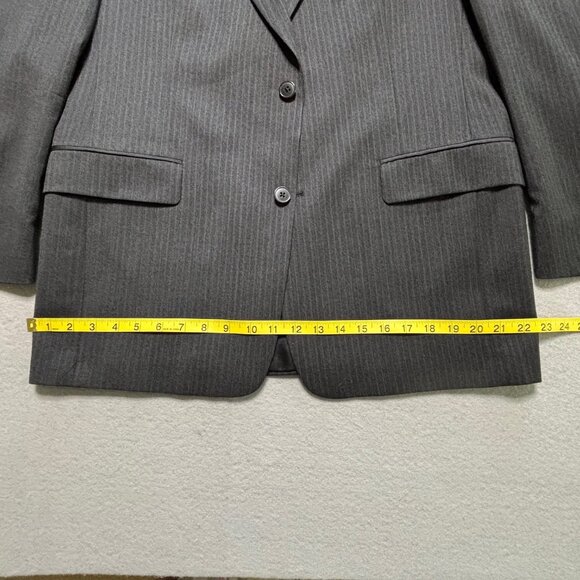 Burberrys Blazer Suit Jacket Sport Coat Gray Pinstripe Size 40R - Picture 10 of 16